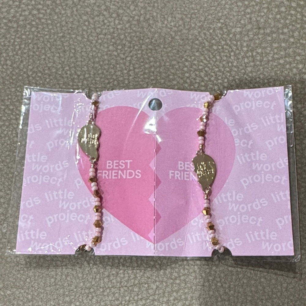 Little words project best friends matching bracelets NWT